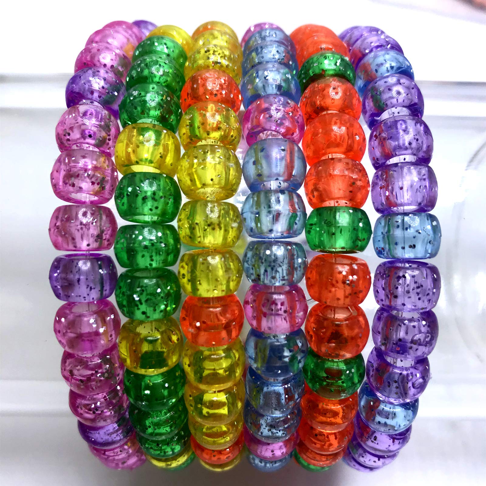 Glitter Rainbow Smiles Kandi Bracelet – CraftersoftheGalaxy