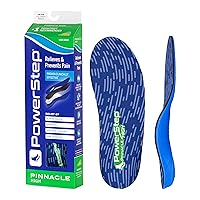 PowerStep Insoles, Pinnacle High Arch, Pain Relief Insole, Supination, High Arch Support Orthotic For Women and Men