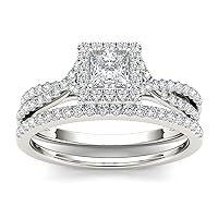 10k White Gold 1ct TDW Diamond Solitaire Engagement Ring (H-I, I2)