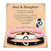 UPROMI Matching Bracelets for Couples, Dad&Daughter, Brother&Sister, Christmas Birthday Valentines Day Gifts for Him Her