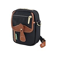 Billingham Compact Stowaway Camera/Travel Pouch (Black Canvas/Tan Leather)
