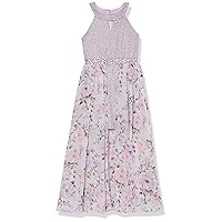 Speechless Girl's High Neck Maxi Romper Party Special Occasion Dress Lilac