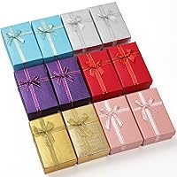 12 Pack Small Jewelry Gift Boxes Set Empty Gift Boxes for Earrings,Rings, Necklaces Jewelry for Anniversaries, Weddings,Birthday-Mixcolor