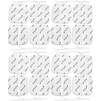 16 axion TENS Unit Electrode Pads 2x2'' - Replacement Pads with 2mm Pin Connector Lead Wire for TENS Machines and Muscle Stimulators | Reusable Self-Adhesive | Excellent Adhesion and Conductivity