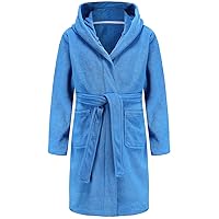 Kids Boys Girls Hooded Towelling Bathrobe Dressing Gown Cotton Terry Towel Soft Terry Cloth Robe