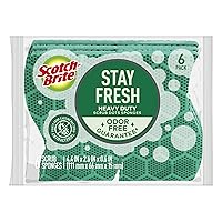 Scotch-Brite Scrub Dots Heavy Duty Sponge, Powerful Scrubbing, Rinses Clean, For Washing Dishes and Cleaning Kitchen, 6 Scrub Sponges