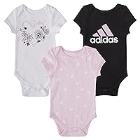 adidas baby-girls 3-pack Short Sleeve Bodyshirt SetBaby and Toddler Sleepers