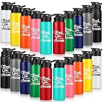 Thank You Gifts for Women, 20 Pack Aluminum Water Bottles 24oz Appreciation Gifts Thank You for Being Awesome Gifts for Coworkers Employee Men Friend Office Staff Teacher (Cute)