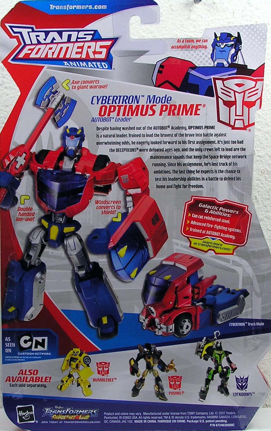 Transformers Animated Deluxe Action Figure - Autobot Leader Cybertron Mode Optimus Prime