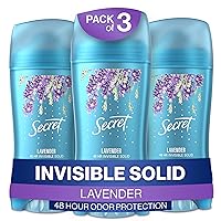 Antiperspirant and Deodorant, 48 HR Wetness Protection, Invisible Solid, Lavender Scent, 2.6 oz (Pack of 3)