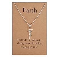 Faith Cross Necklace for Women Religious Gifts for Women Christian Jewelry Gifts for Women Christmas Gifts for Women