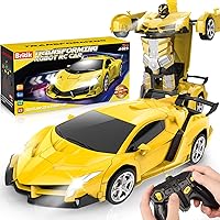 Transform Remote Control Car Toy for Kids 4 5 6 7 8, Remote Control Car for Boys 4-7, Transform Cars for Boys 4-6, Toy Car 5 Year Old Boy, Toys for 3 4 5 6 7 8 9 10 11 12 Years Old Boy