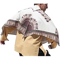 RaanPahMuang Warm Chenamai Cotton Short Poncho African Dashiki Print Throwover Top