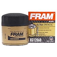 FRAM Ultra Synthetic Automotive Replacement Oil Filter, Designed for Synthetic Oil Changes Lasting up to 20k Miles, XG12060 with SureGrip (Pack of 1)