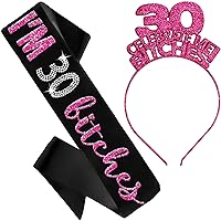 30th Birthday Headbands Tiara Gifts - I'm 30 Bitches Headband - 30th Birthday Tiara Party Hair Accessories