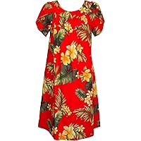 RJC Women's Tropical Summer Hibiscus Muumuu Dress