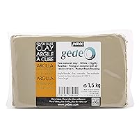 Pébéo- White Firing Clay, 1.5 KG - Clay Pottery for Sculpture - White Fired Clay - 1.5 KG,766402