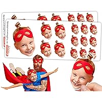 Personalized Face Stickers - Portrait | Sheet with 14 Stickers | Customized - Picture Decals | Waterproof | Funny Photo Stickers | Fancy Gift Idea