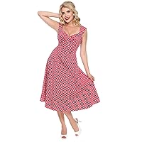 Bettie on Holiday Dress in Red Polka Dot