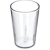 Carlisle FoodService Products Stackable Tumbler Plastic Tumbler for Restaurants, Catering, Kitchens, Plastic, 8.1 Ounces, Clear, (Pack of 72)