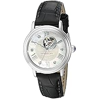 Raymond Weil Women's 'Maestro' Swiss Automatic Stainless Steel and Leather Casual Watch, Color:Black (Model: 2627-STC-00965)
