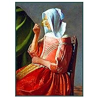 Orenco Originals Girl a Glass Wine Detail Johannes Vermeer Counted Cross Stitch Pattern