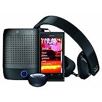Lumia 800 Unlocked Phone With - Purity HD Headset by Monster & Nokia Play 360 Portable Wireless Speaker & Nokia Luna Bluetooth Headset (Black)