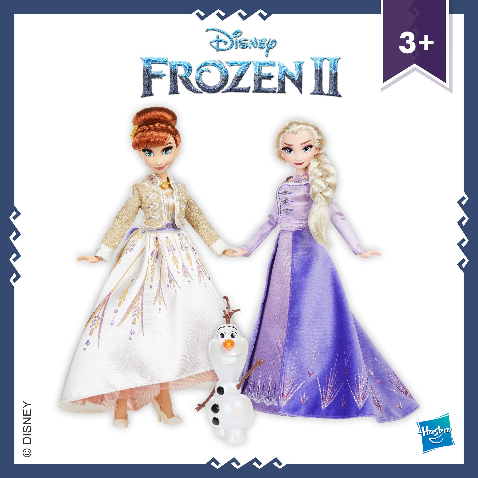 Disney Frozen Elsa, Anna and Olaf Fashion Doll Set with Dresses and Shoes Inspired by Disney's Frozen 2 – Toy for Children Aged 3 and Up [Amazon Exclusive] - Amazon Exclusive