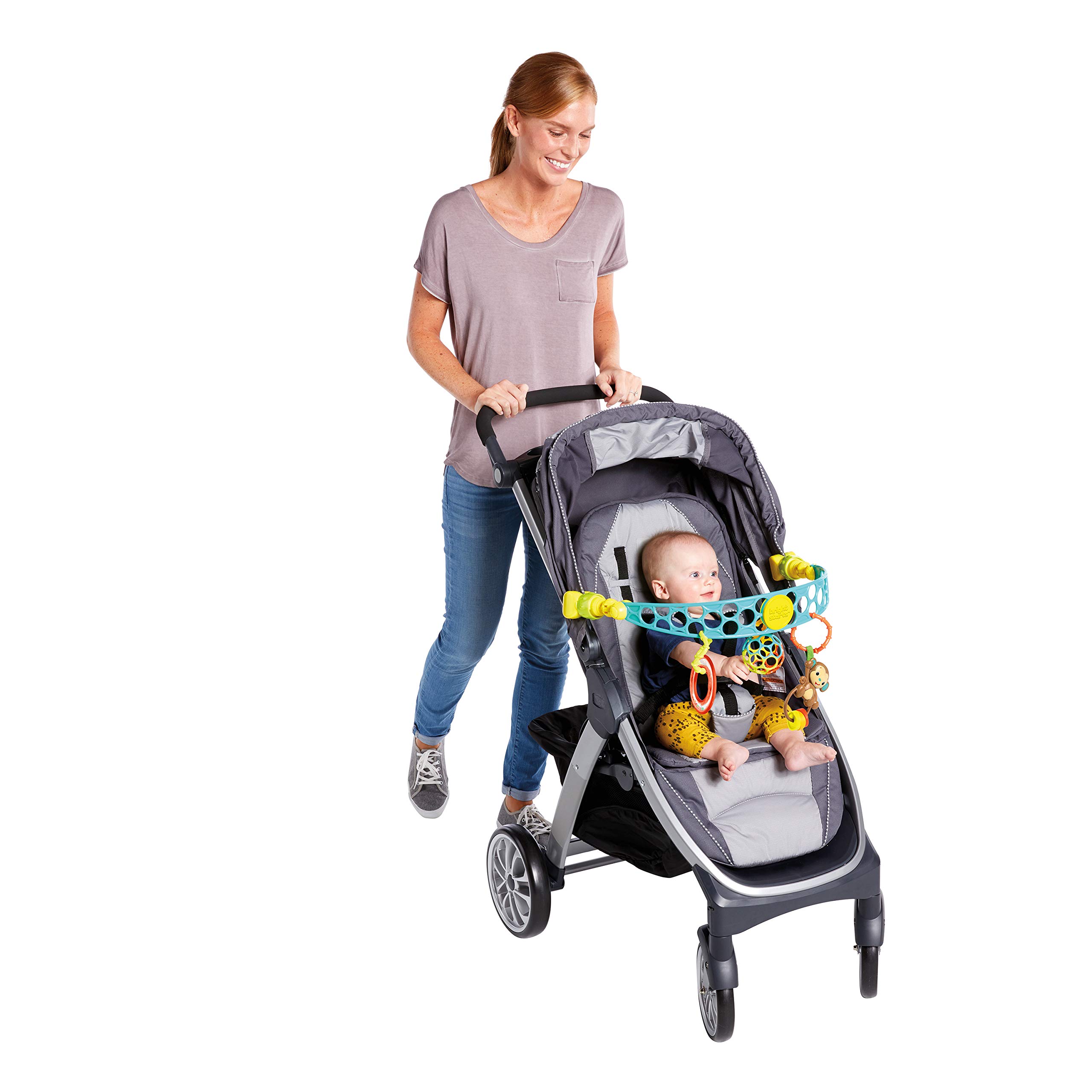 Bright Starts OBall Flex 'n Go Activity Arch Stroller or Carrier Take-Along Toy, Ages Newborn +