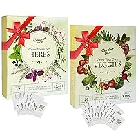 Grow Your Own Herbs & Vegetable Kit - 20 Vegetable Seeds & 12 Herb Seeds Variety Pack Bundle - Basil Seeds, Mint Seeds, Rosemary Seeds, Veggie Seeds Packets with Garden Seeds Manual by Garden Pack