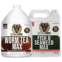Worm Tea for Gardening Soil (1 Gal) PetraTools Liquid Fish & Seaweed Fertilizer (1 Gal)