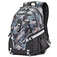 High Sierra Loop Backpack, Travel, or Work Bookbag with tablet sleeve, One Size, Graffiti/Black/Ash