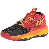 adidas Dame 8 Basketball Shoe, Red/Team Yellow/Impact Orange (Mr. Incredible), 4 US Unisex Big Kid