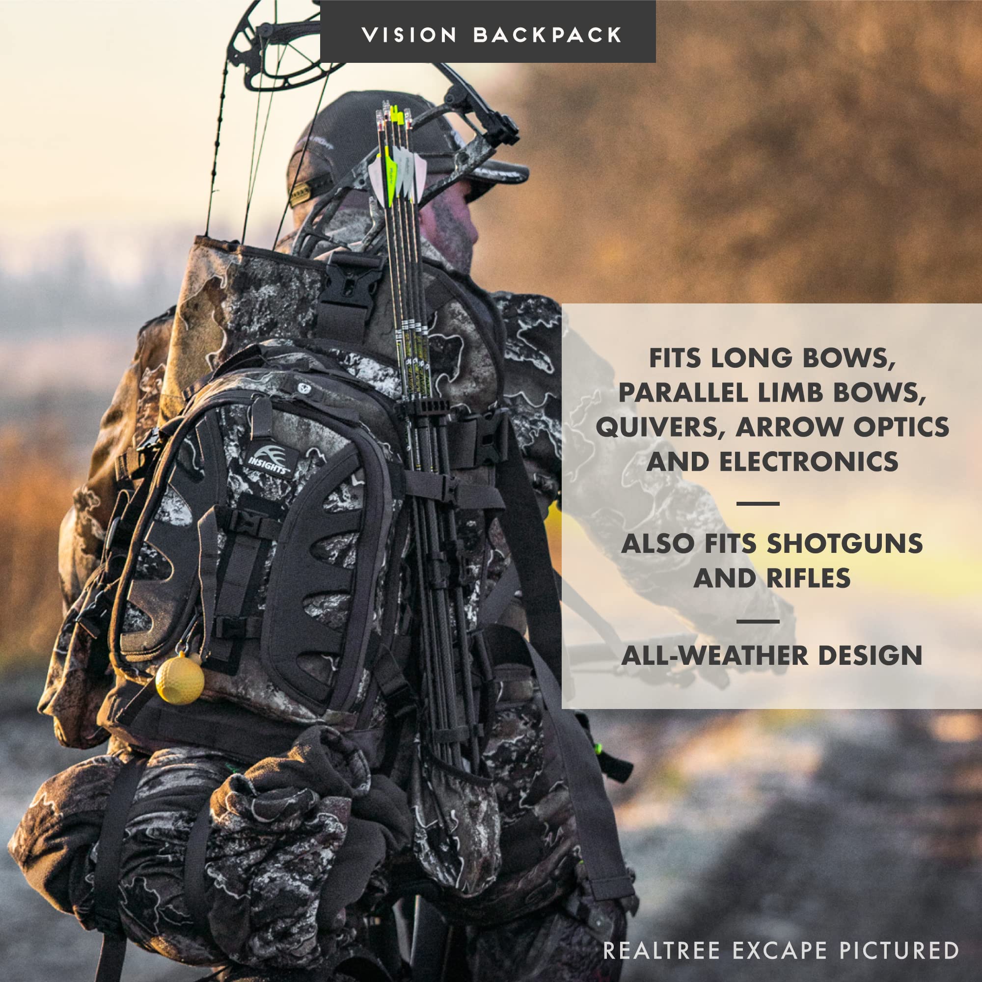 Insights Hunting by frogg toggs - The Vision Bow Pack, Camouflaged Backpack