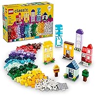 LEGO Classic Creative Houses Brick Building Set for Kids, Toy House Gift with Accessories and Doll Houses, Creative Toy for Young Builders, Boys and Girls Ages 4 and Up, 11035