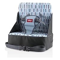 Easy Go Safety Lightweight High Chair Booster Seat, Great for Travel, Gray