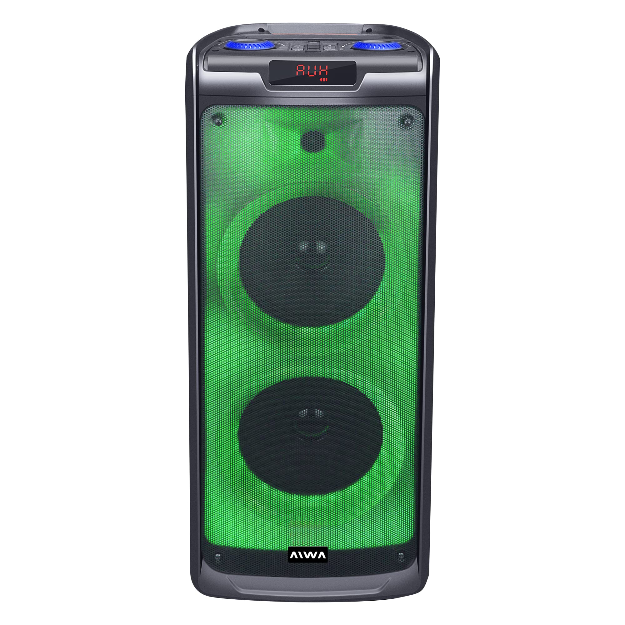 Pyle Portable Bluetooth PA Speaker System - 500W Rechargeable Indoor Outdoor Stereo w/Dual 8” Woofer & Tweeter, Audio Recording, Wireless Microphone, Flaming Light, Radio, MP3/USB/Micro SD, Remote