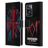 Head Case Designs Officially Licensed Watch Dogs Legion Flag Glitch Key Art Leather Book Wallet Case Cover Compatible with Oppo A57s