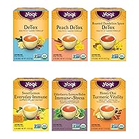 Tea DeTox and Immune Wellness Bundle - Two (3 Pack) Variety Packs - Organic Herbal Tea Bags to Cleanse and Support Immune Health - Includes DeTox, Peach DeTox, Sweet Lemon Everyday Immune & More