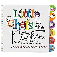 C.R. Gibson BBBT-24941 Kids in The Kitchen Tabbed Board Book for Toddlers, 6 Pages and 7.5