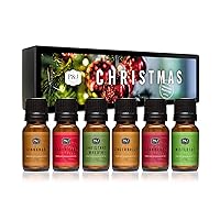 P&J Fragrance Oil Christmas Set | Christmas Wreath, Mistletoe, Candy Cane, Gingerbread, Cinnamon, and Cranberry Candle Scents, Freshie Scents, Candle/Soap Making Supplies