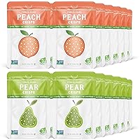 Nature's Turn Freeze-Dried Fruit Snacks, Peach and Pear Crisps, Pack of 24 (0.53 oz Each)