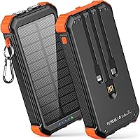 Solar Charger Power Bank, 45800mAh Portable Phone Charger with USB C in/Output, 5V3.1A QC 3.0 Fast Charging for Cellphone, External Battery Pack Compatible with iPhone Samsung Google etc