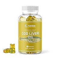 Organic Cod Liver Oil Gummy – World's First Wild-Caught Norwegian Arctic Cod Liver Oil Gummies – Fish Oil Gummies Rich in Omega-3, EPA, DHA, Vitamins – Lemon Flavor - 1200mg (60ct)