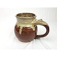 Hand Thrown Pottery Coffee Mug in Brownstone Handmade in North Carolina