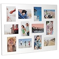 Malden International Designs White 12 Opening Dimensional Collage Photo Wall Frame