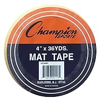 Champion Sports Wrestling and Gymnastic Floor Mat Clear Tape - Multiple Widths and Lengths