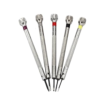 SWISS REIMAGINED 5 pc. Precision Screwdriver Set - for Watch Repair and Bracelet - w/ 5 Extra Blades