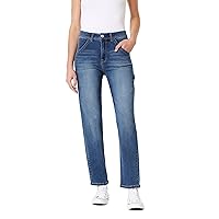 Angels Forever Young Women's Tomboy Straight Mid-Rise Jeans