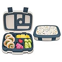 Kids Prints Leak-Proof, 5-Compartment Bento-Style Lunch Box - Ideal Portion Sizes for Ages 3 to 7 BPA-Free, Dishwasher Safe, Food-Safe Materials 2023 Collection (Friendly Skies)